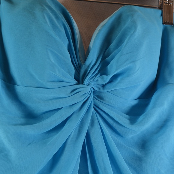 Chiffon-type Strapless Dress Sz 14 - Picture 2 of 7